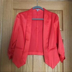 Charlotte Russe Red Orange Blazer Cardigan M